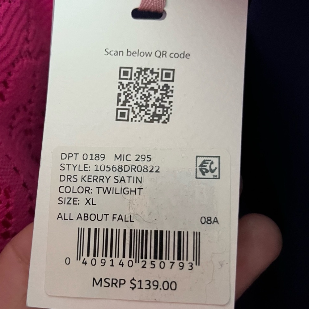 Alex Marie - Kerry Satin Midi Dress in Twilight Blue - NWT - Size XL - Picture 11 of 11